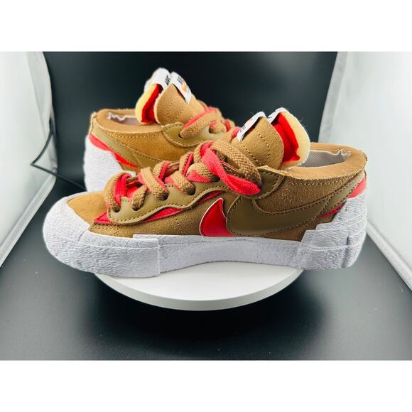 Nike Blazer Low x Sacai British Tan British Tan DD1877-200 Sz 4 - Picture 6 of 7